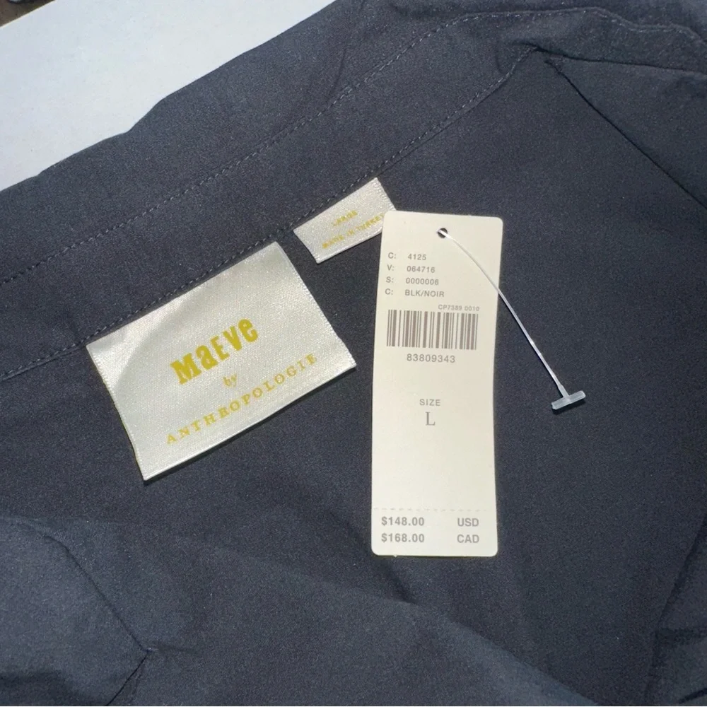 Maeve by Anthropologie Short-Sleeve Black Blazer Romper with Pockets NWT - Picture 9 of 14